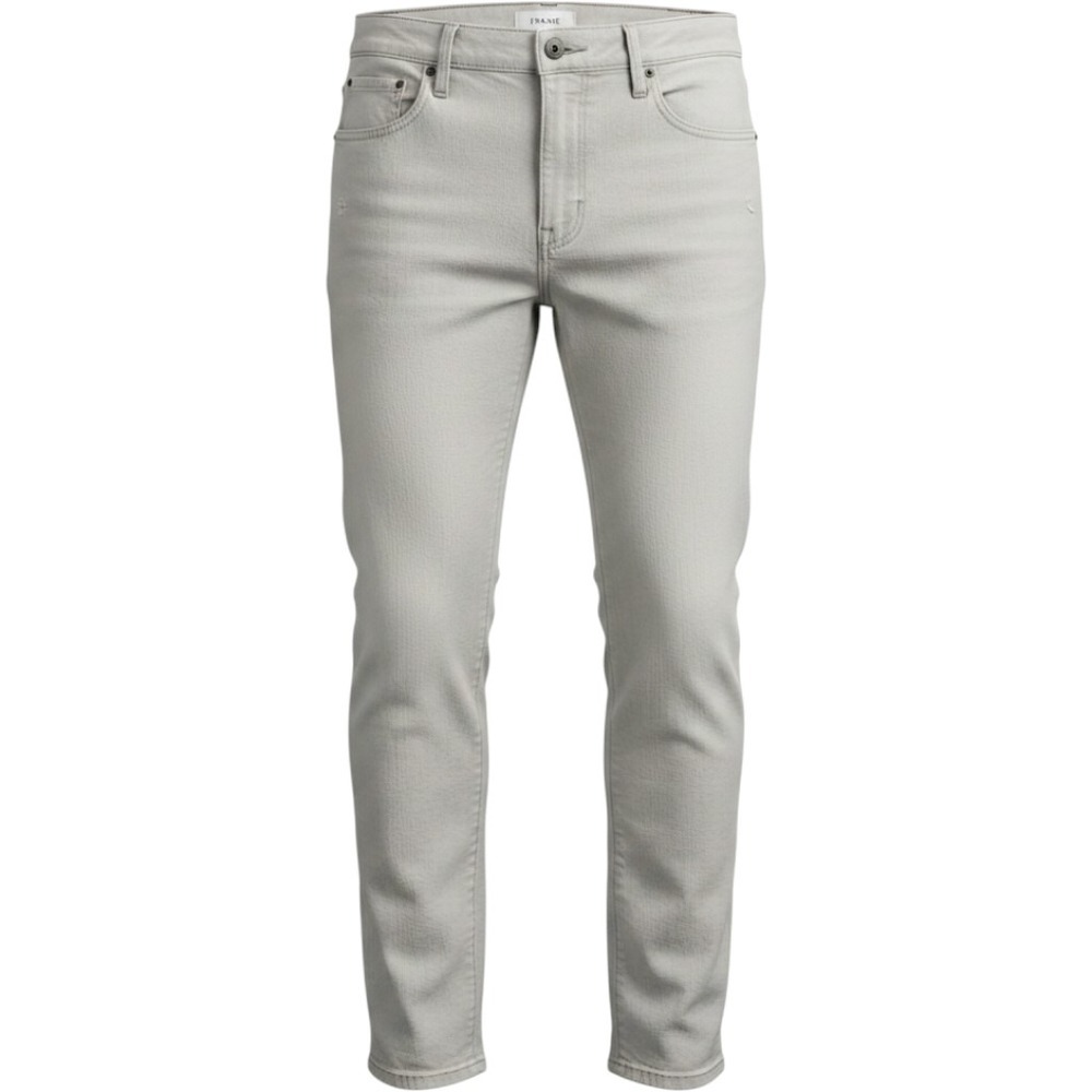 FRAME Le Garçon Mid Rise Straight Cotton Linen Jeans Natural Heather Size 30 NWT - Picture 5 of 16